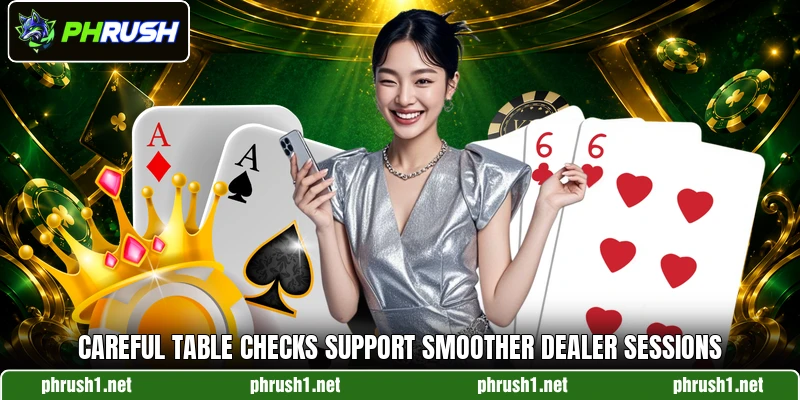 Careful table checks support smoother dealer sessions