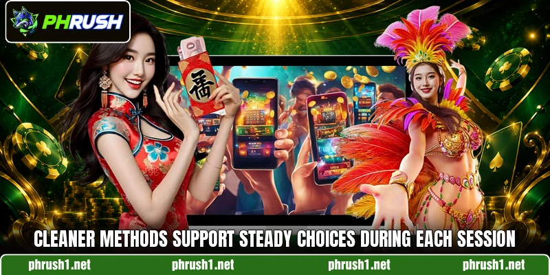 Cleaner methods support steady choices during each session
