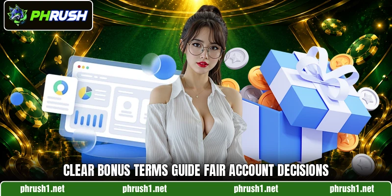 Clear bonus terms guide fair account decisions