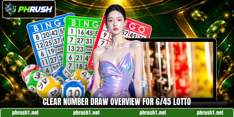 Clear number draw overview for 6/45 lotto