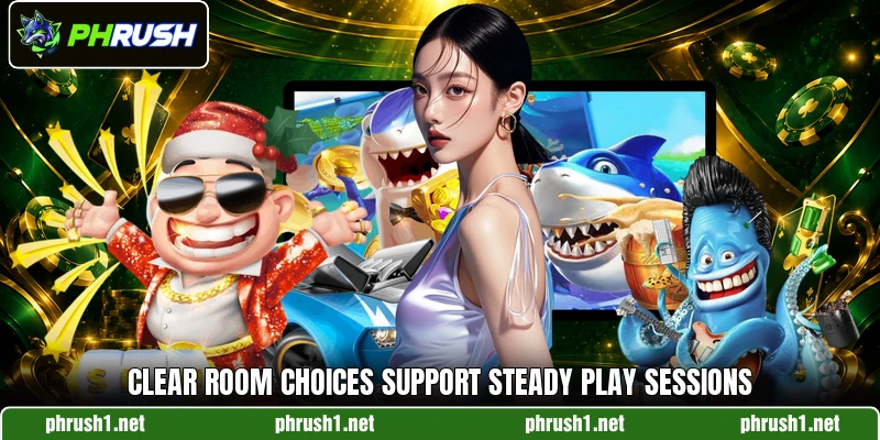 Clear room choices support steady play sessions