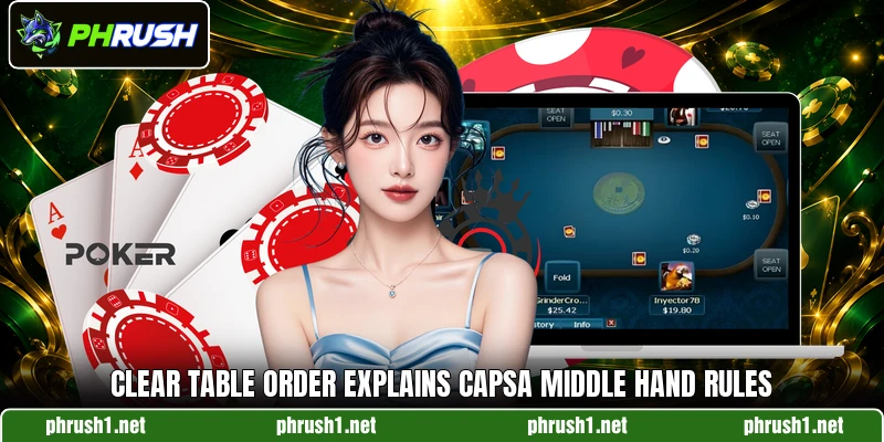 Clear table order explains capsa middle hand rules