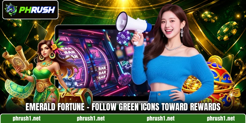 Emerald Fortune - Follow Green Icons Toward Rewards