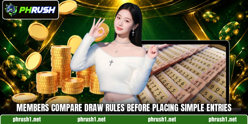 Members compare draw rules before placing simple entries