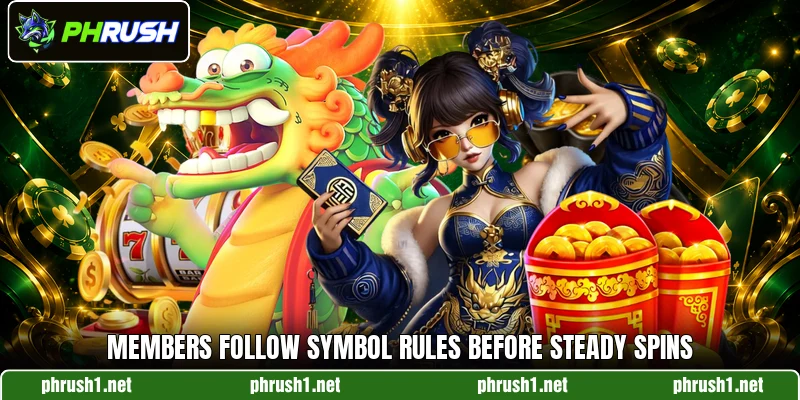 Members follow symbol rules before steady spins