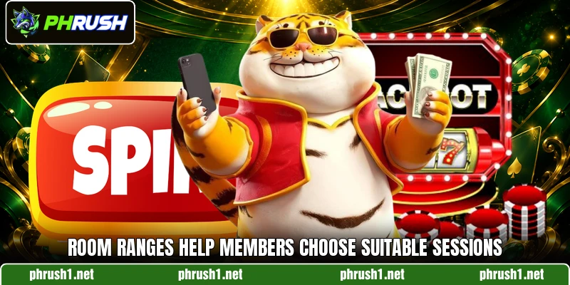 Room ranges help members choose suitable sessions