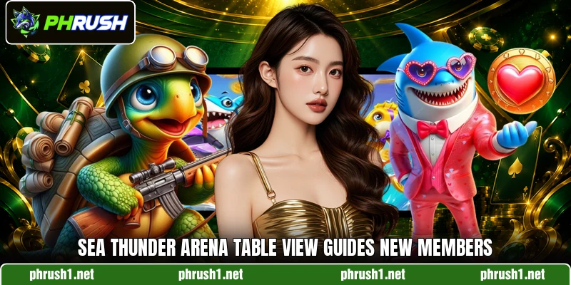 Sea Thunder Arena table view guides new members
