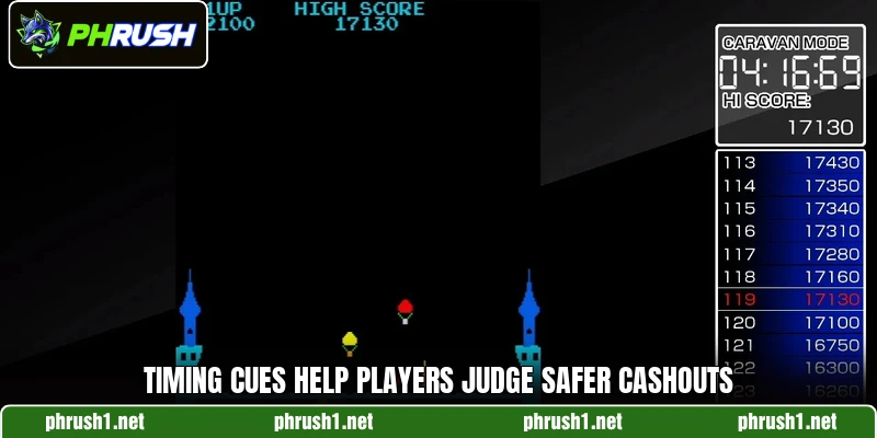 Timing cues help players judge safer cashouts